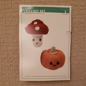 Crochet Pumpkin and Mushroom Set
